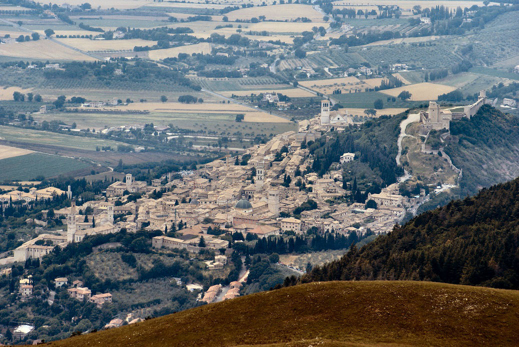 Assisi vista dal Monte Subasio